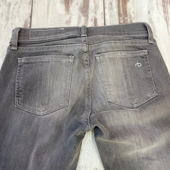 Rag & Bone Moto Skinny Jeans Buxton Gray Ankle Zip Size 25 NWOT - Picture 14 of 16